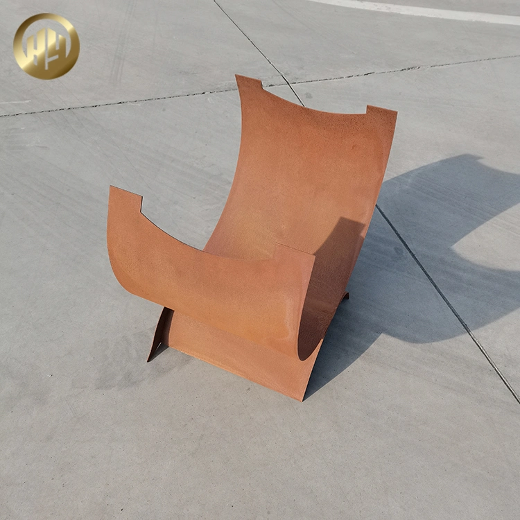 Fabrik Preis Outdoor Corten Stahl Rusty Metall Holz Lagerung