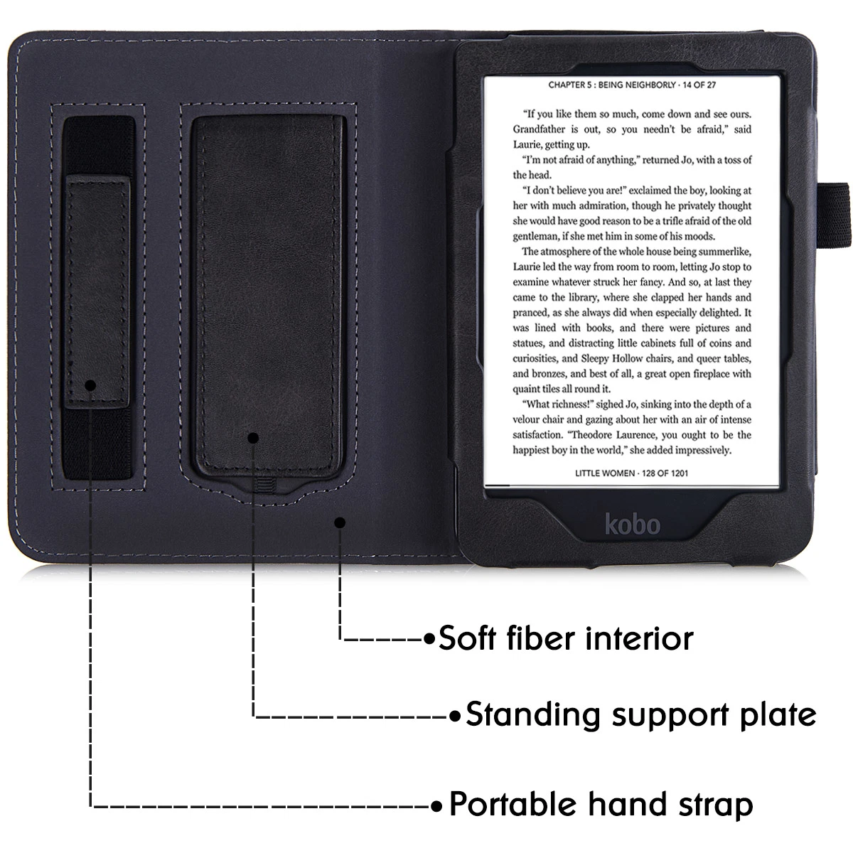 2018 Release Kobo Clara HD 6 Inch Smart Case Cover with Stand Protective Auto Sleep