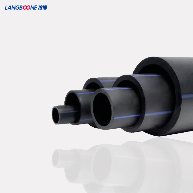 Pn12.5 Black HDPE Pipe PE100/80 Material PE Soild Tube for Mining Transport