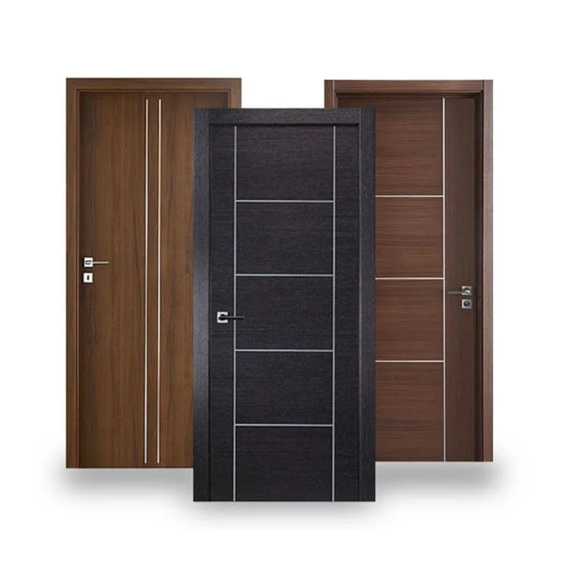 Internal Acoustic Wooden Door Laminated MDF Wood Entry Room Door for Apartment, Hotel, Hospital, School