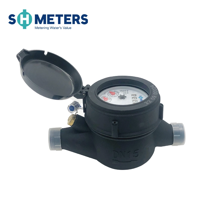 DN15~DN50 ISO4064 Plastic Multi Jet Dry Type Water Meter with High quality/High cost performance 