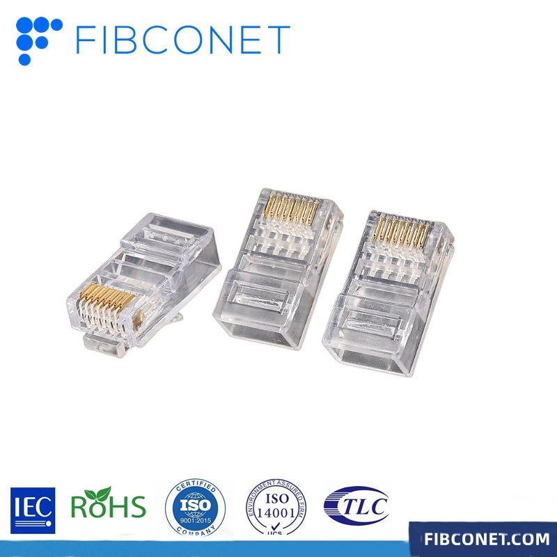 UTP Unshielded Cat5e 8p8c Modular Plug Crystal Plug Unshielded RJ45 Connector