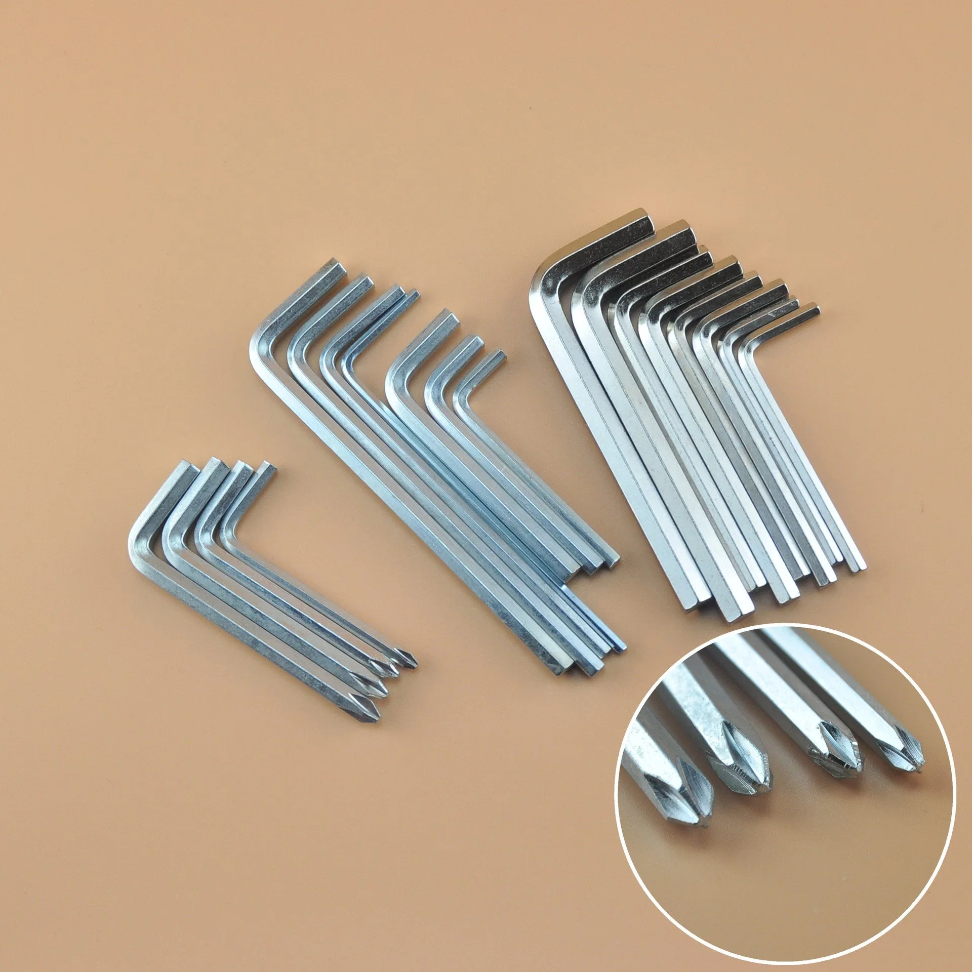 Allen Key Hex 36mm Alloy Steel Fastening Tools Wrench Set 5mm Tamper Resistant L-Type with Ball End 9PCS Point /Hex Key