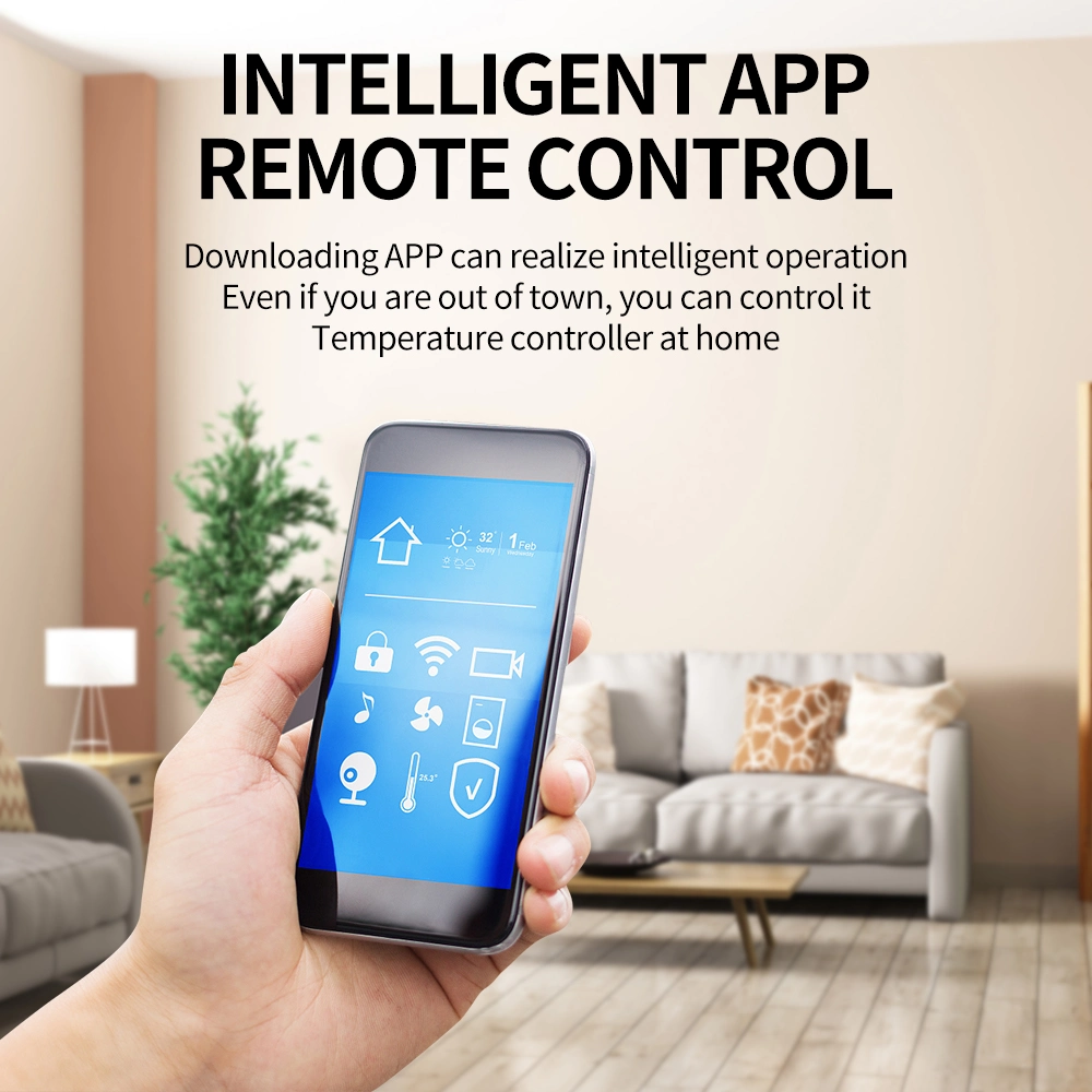 Mincohome Tuya LCD pantalla táctil termostato Sala programable termostato inteligente Termostato WiFi