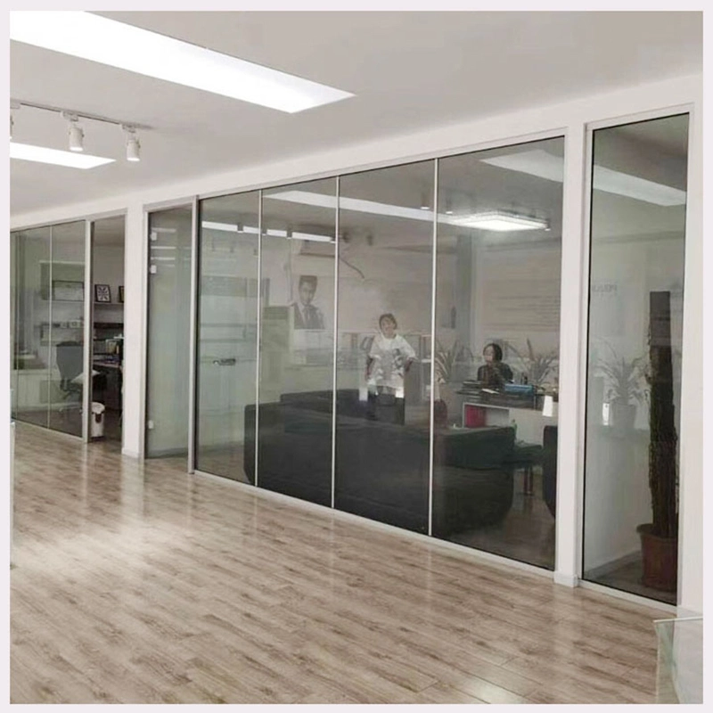 Floor to ceiling Glass Partition Screen with Glass Sliding or Swing Door