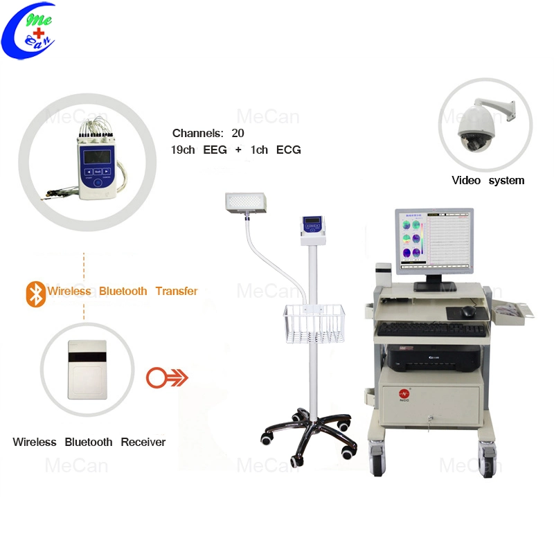 20 Channel Medical Portable EEG Machine, Wireless Bluetooth EEG System