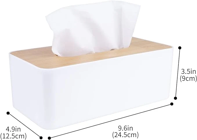 Bathroom Bamboo Cover Home Officetissue Box Storage Tissue Box Cover Plate