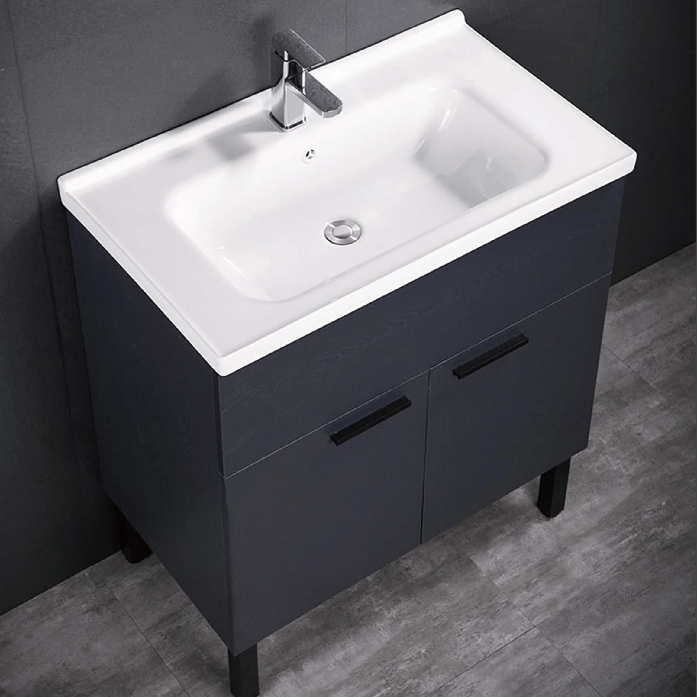 Modern Cabinet Countertop Rectangular Wash Hand Bathroom Sink