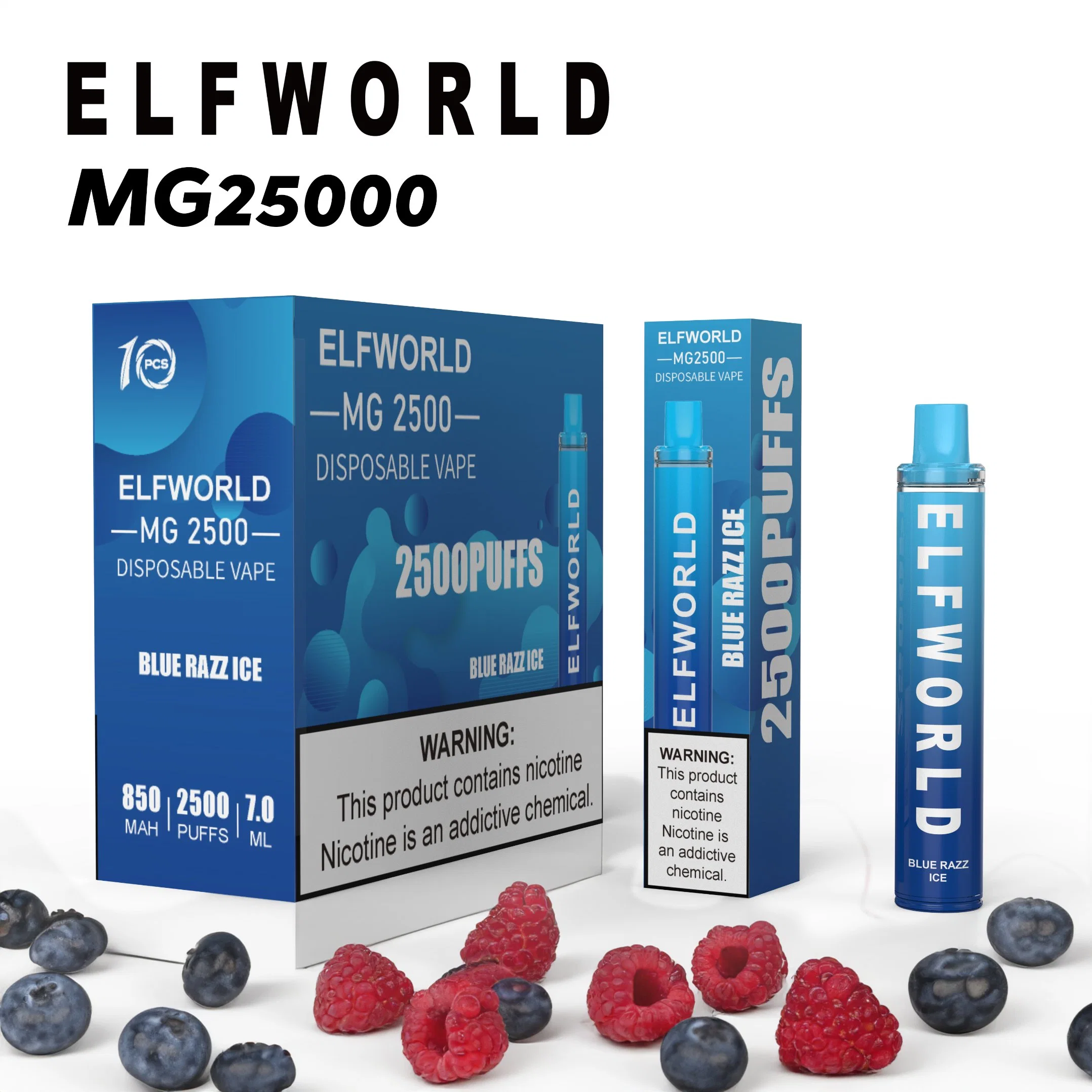 Wotofo Mega Plus Cherry Energy 5% 2500puff одноразовый стилус Vape 2000, 3000, 4000 puffs Оптовая продажа Elfworld I Форма 2%5%3%0% никотиновая сетка незаряжаемые батареи