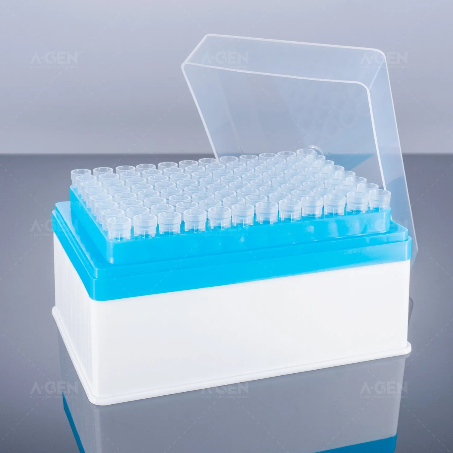 CÔNES POUR pipettes de filtration robotiques TRANSPARENTES 50 ΜL SBS Box 96 cônes/rack 24 racks 2304PCS