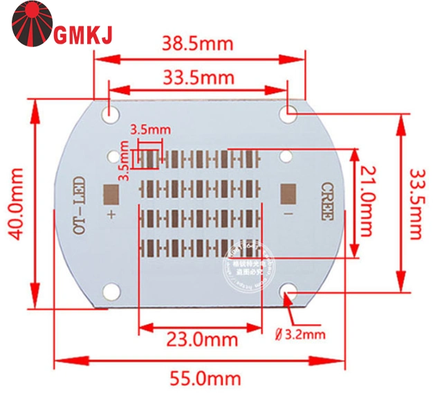 High Power 10W 20W UVC LED PCB with 254nm 260nm 270nm 275nm 280nm