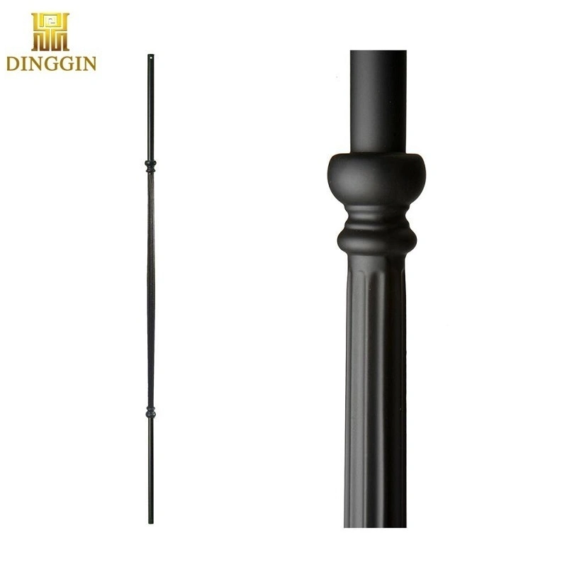 Preto acetinado Série Liberty Praças Balusters Ferro Fusos de ferro Peças para escadas de ferro