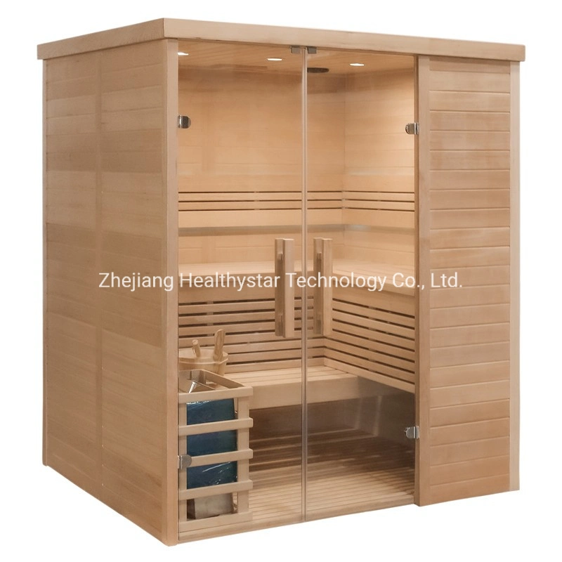 Venta en caliente Hemlock Interior Sauna de vapor seco Cuarto a la venta