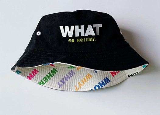 Fashion Wholesale/Supplier Full Printing Customized Reversible Double Side Cotton Twill Bucket Hat for Kids