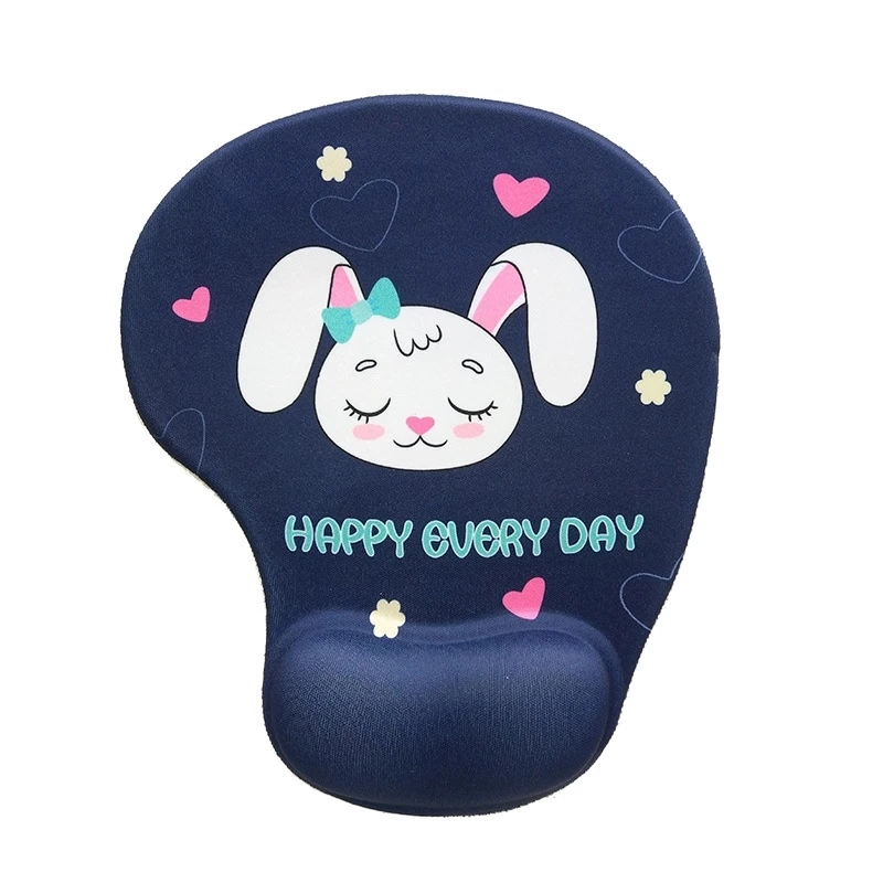 Thicken Anime 3D Mouse Pad with Wrist Rest Anti Slip Soft Silicone Cute Cartoon Cow Cat Mice Mat for Gaming PC Laptop