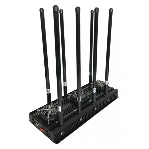 8 Band 160W Cellular Blocker Powerful Desktop Mobile Phone Signal Jammer 150m Coverage