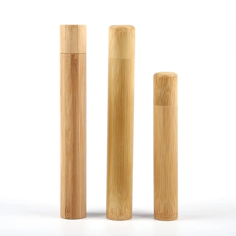 Hot Selling Eco Friendly Bamboo Toothbrush Case Bambus Tubes Bambou Box for Travel