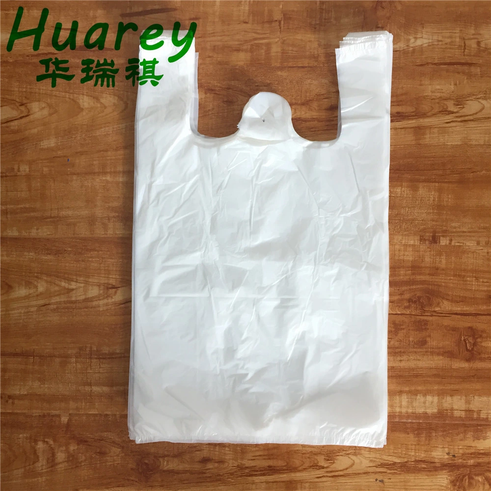 High Quality HDPE Supermarket Promotion Plastic T-Shirt Handle Bag