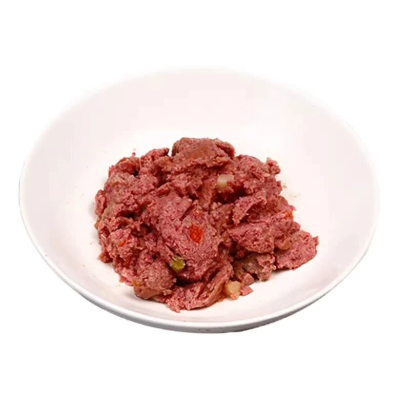 Alimento de perro de carne de vacuno natural de alta proteína en lata