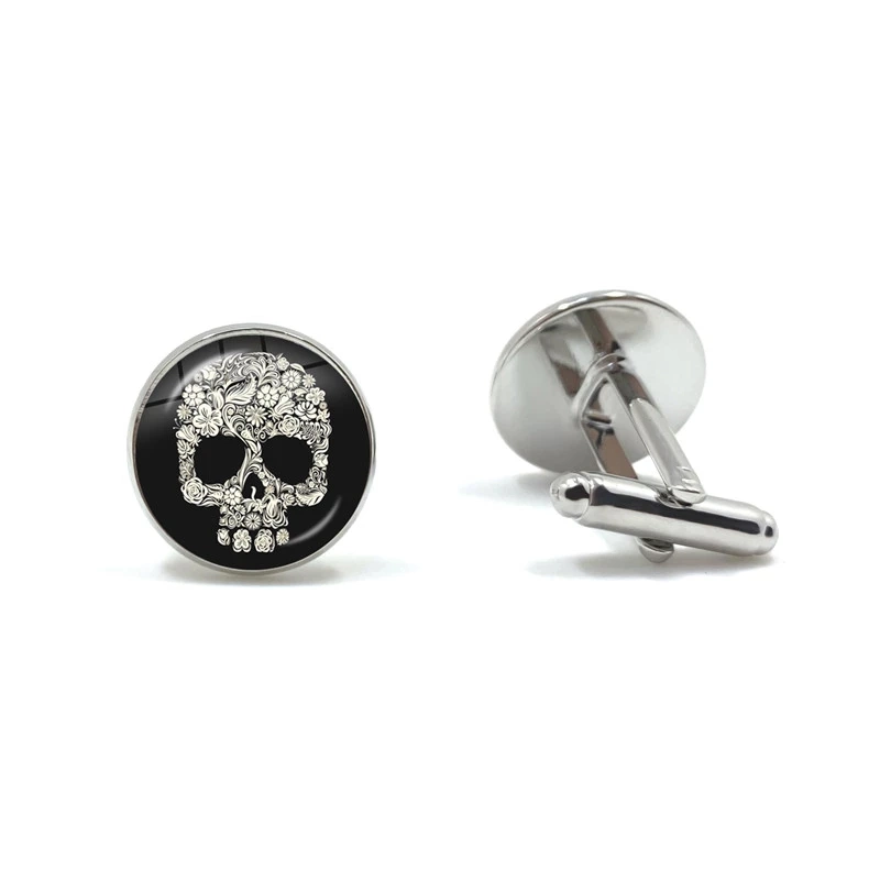 Caixas de atacado Luxo Cuff Link plástico caixa latão Antique Plated Decoração personalizada em esmalte de alta qualidade Cufflink para homens