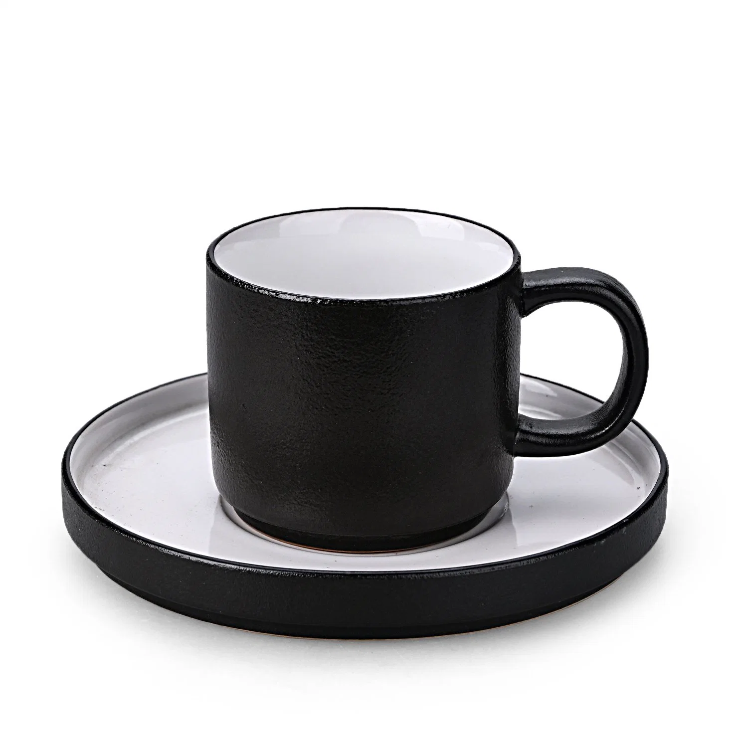 Ins Retro Handmade taza de café y té conjunto platillo de la luz de las tazas de cerámica taza con plato de lujo en Ronda