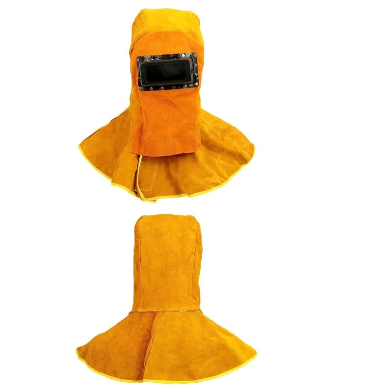 Máscara de soldar protetor de pescoço capacete proteção de pele soldadura confortável Capacete de soldar para capuz couro trabalhos de soldadura