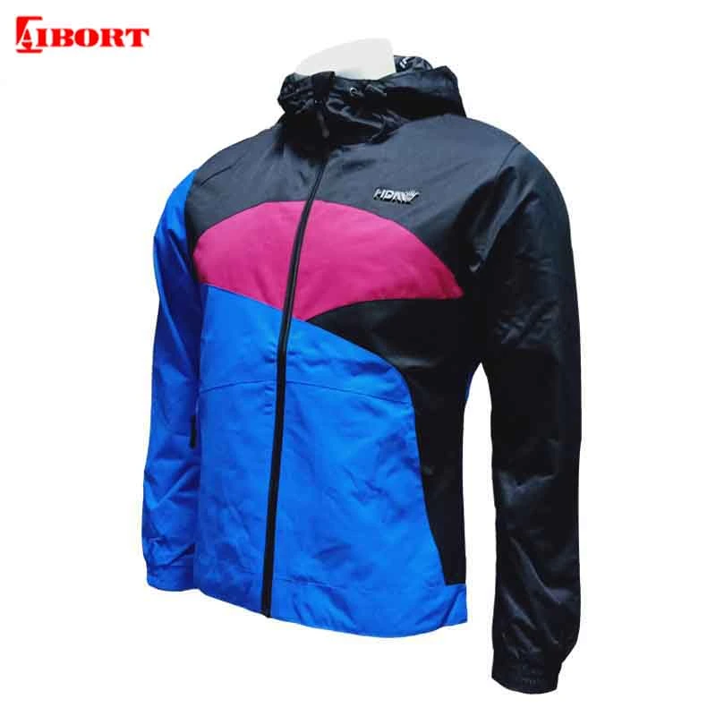 Aibort Custom 100% Polyester Waterproot Sport Men Running Windbreaker Jacket