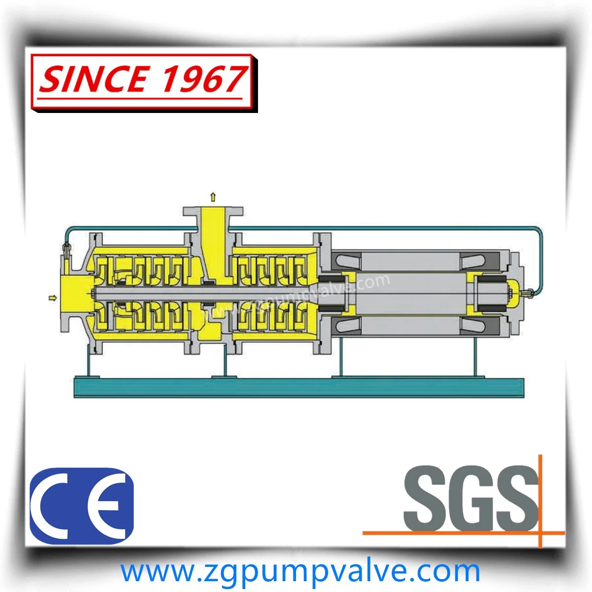 Las conservas de productos químicos multietapa Motor bomba de alta presión bomba/Protector sin pérdida de la junta del eje/No/prueba de explosiones Hastelloy C4 C276 de acero inoxidable SS304 SS316 SS316L