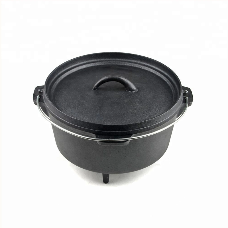 Hot Sale 3-Leg Pre-Seasoned Cast Iron Camping Dutch Oven