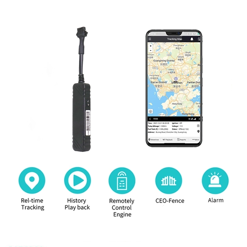 تتبع وضع السيارة في الوقت الحقيقي بطارية احتياطية طويلة الهاتف المحمول App GPS Tracking Device Bus Bike GPS Location Tracker 2g