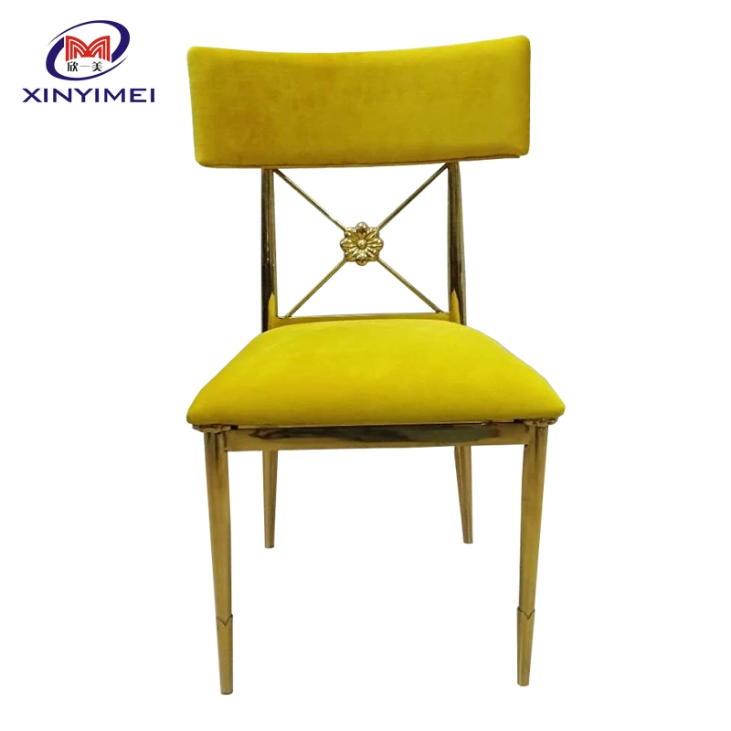 Special Design Comfortable Banquet Gold Stainless Steel Frame Wedding Chair