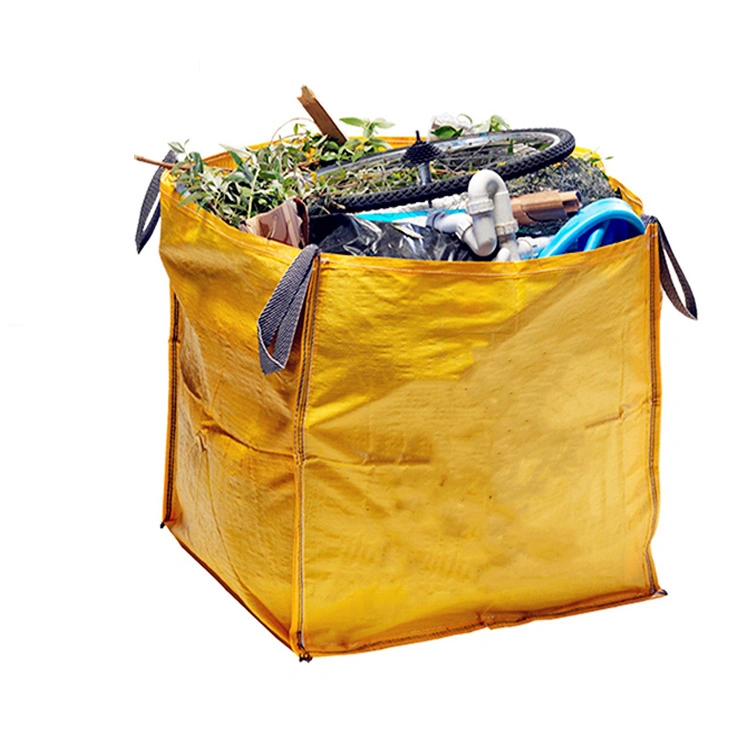 Polypropylene FIBC 3cubic Meter Plastic Skip Dumpster PP Big Bag for Waste Management Community Leaves