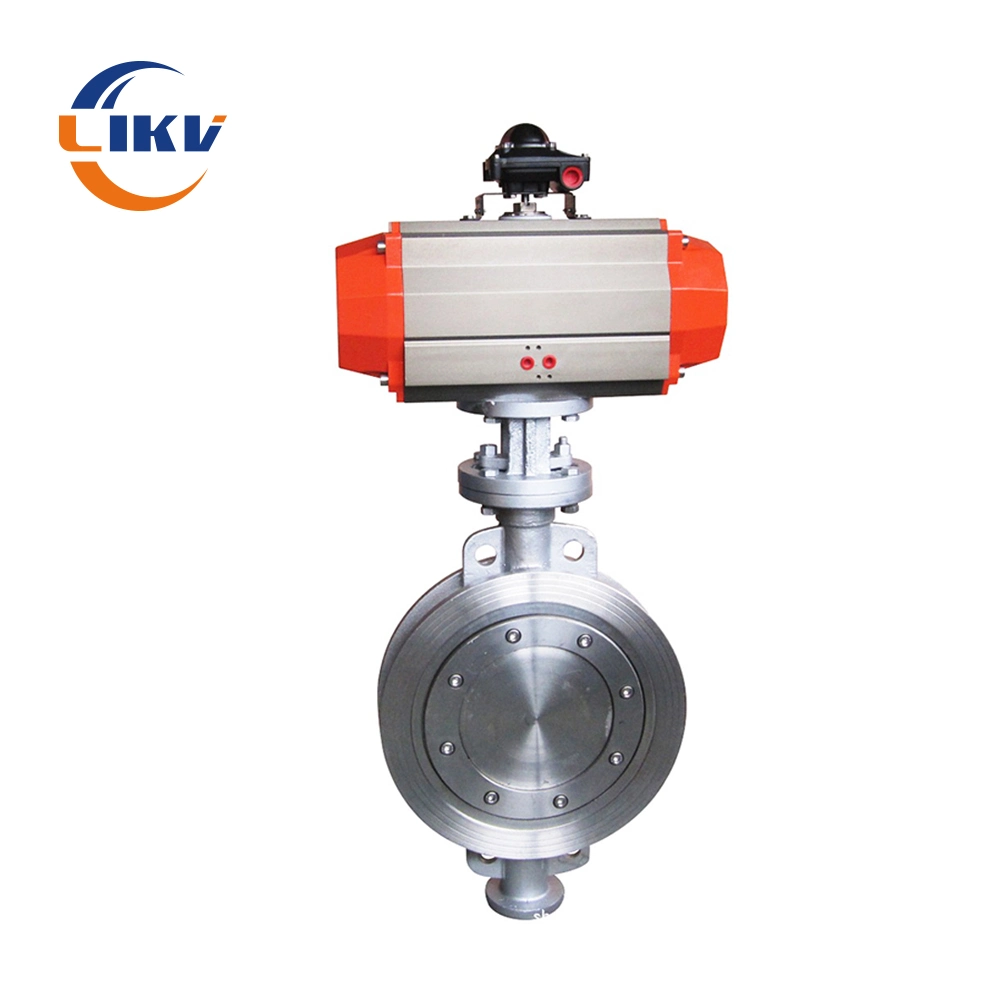 Low Price DN50 Wafer Connection 10 Inch Stainless Steel Pneumatic Butterfly Valve