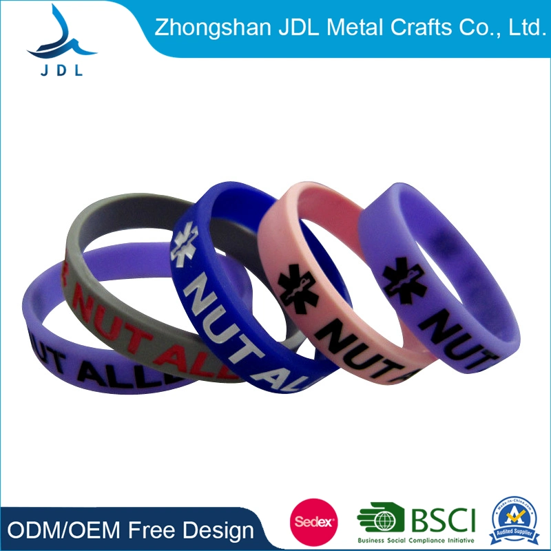 Customized Soft Enamel Hair Ties Stretch Booty Kitchen Bracelet Wrist Band Sport Sets Woven Elastic Silicone Wristband