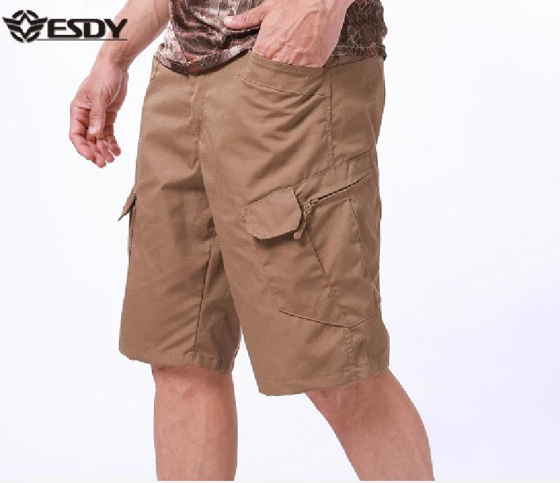 Esdy Khaki Tc 65/35 Plaid Special Factory Army Camouflage Military Tactical Pants Shorts