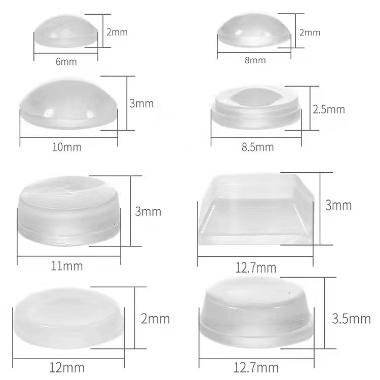 Butées de pare-chocs pieds, hémisphérique, cylindrique, forme trapézoïdale pieds en caoutchouc pare-chocs