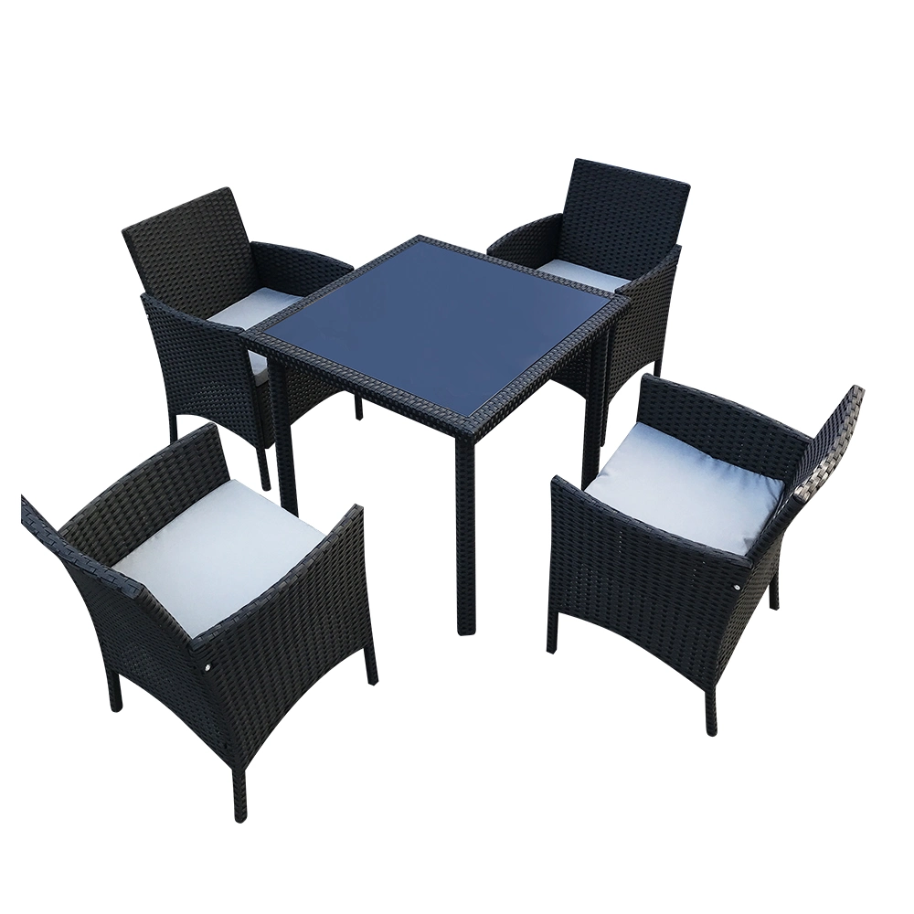 5 PCS Restaurante Muebles al aire libre Patio comedor otros Ratán / Muebles de mimbre