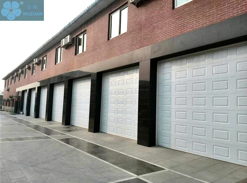 Residential Customized Colour Coated Steel with PU Infilled Automatic Sectional Garage Door