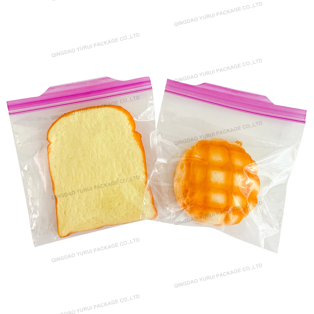 Sandwich Double Reusable PE Food Frozen Storage Easy Open Tabs Leakproof Zip Lock in Color Box Grip Seal Eac Friendy Plasitc Sandwich Freezer Zipper Bag