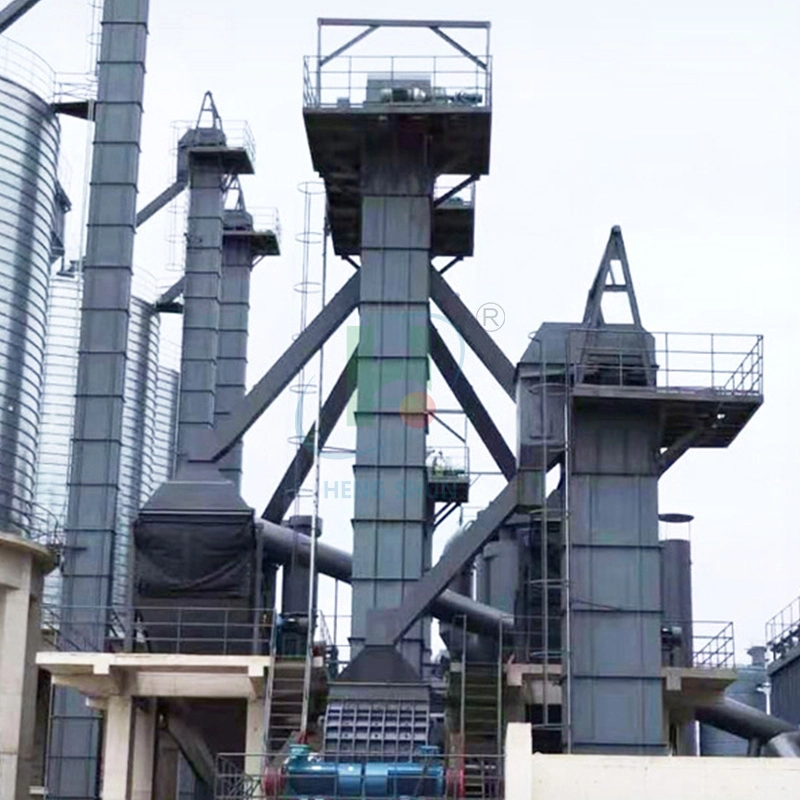 La Ronda de alta velocidad vertical de la cadena transportadora de la cuchara de minería de cemento con Silo de almacenamiento