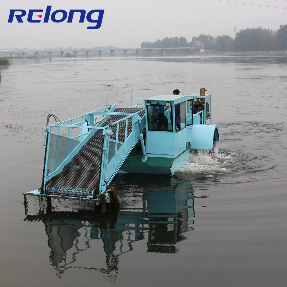 River Cleaning Boat/Automatic Mowing Boat/Aquatic Weed Harvester/ Lake Debris Cleaning Harvesting Machinery