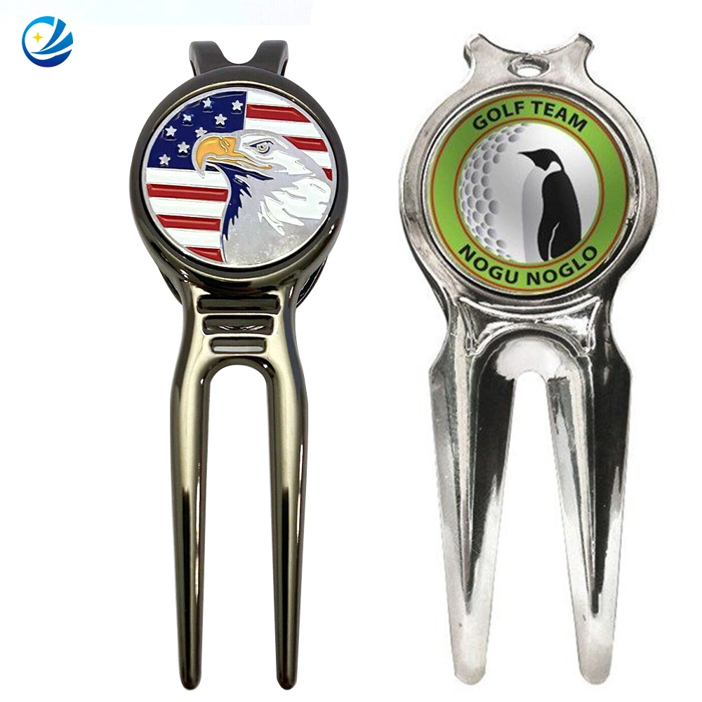 Amazon Best Ball Marker Supplier Multifunctional Bottle Opener Golf Divot Repair Tool with Custom Metal Golf Ball Marker