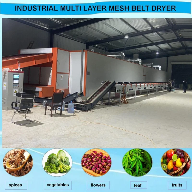 High Quality Crocodile Meat Dryer Industrial Electrical Conveyor Mesh Belt Charcoal Dryer