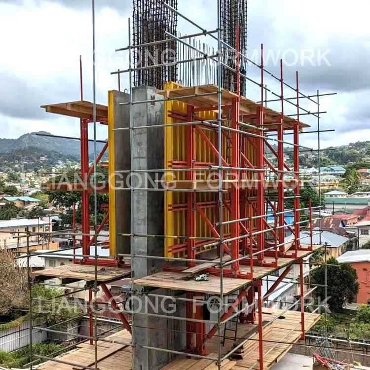 Doka Proveedor de acero hidráulico Auto Climbing Formwork para Pier Bridge Pared de retención de la presa de cizalla Formwork con H20 viga de madera