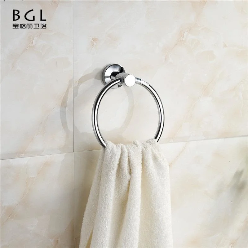 304 Stainless Steel Wall Mounted Bathroom Accessory Silver Towel Ring