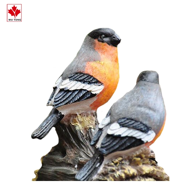 Vivid Animal Crafts Resin Voice Control Birds Figurine Garden Decor