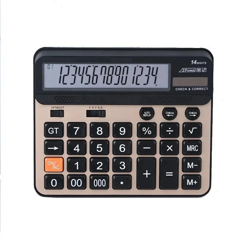 Wholesale Custom 14 Digits Desktop Calculator Professional Calculator with Autoplay Function