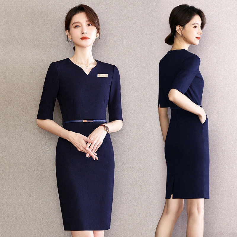 OEM Ladies Formal Work Clothes Suit Ol Professional Dress Belt