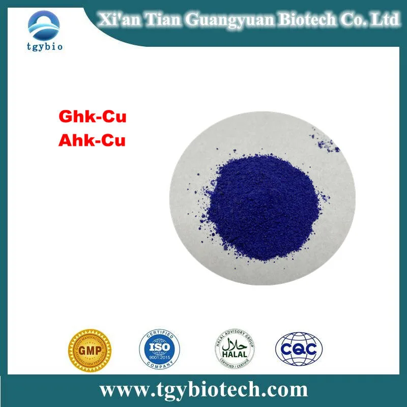 Anti-Aging Copper Peptide Ghk-Cu/ Ahk-Cu Peptide Powder CAS 49557-75-7