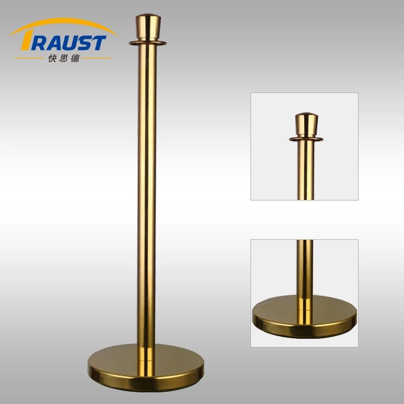 Traust Stainless Steel Ball Top Velvet Twisted Hanging Rope Railing Dome Base Stanchion Barrier Post